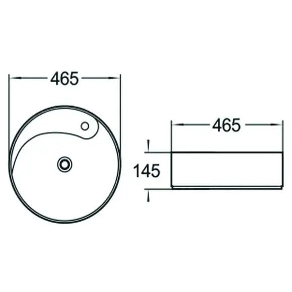 Mexen Lila Servant for Benkeplate 46x46 Cm Hvit