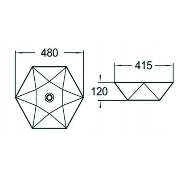 Mexen Mery Servant for Benkeplate 48x41 Cm Hvit