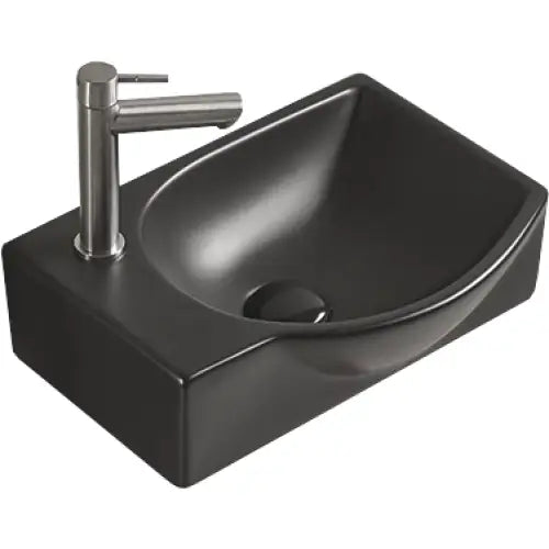 Mexen Mista Overflatevask Høyre 40x28 Cm Matt Svart - 22174085r