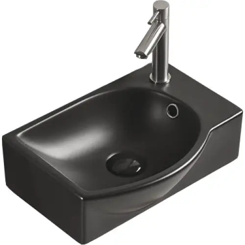 Mexen Mista Servant til Montering på Benkeplate Venstre 40x28 Cm Matt Svart - 22174085l