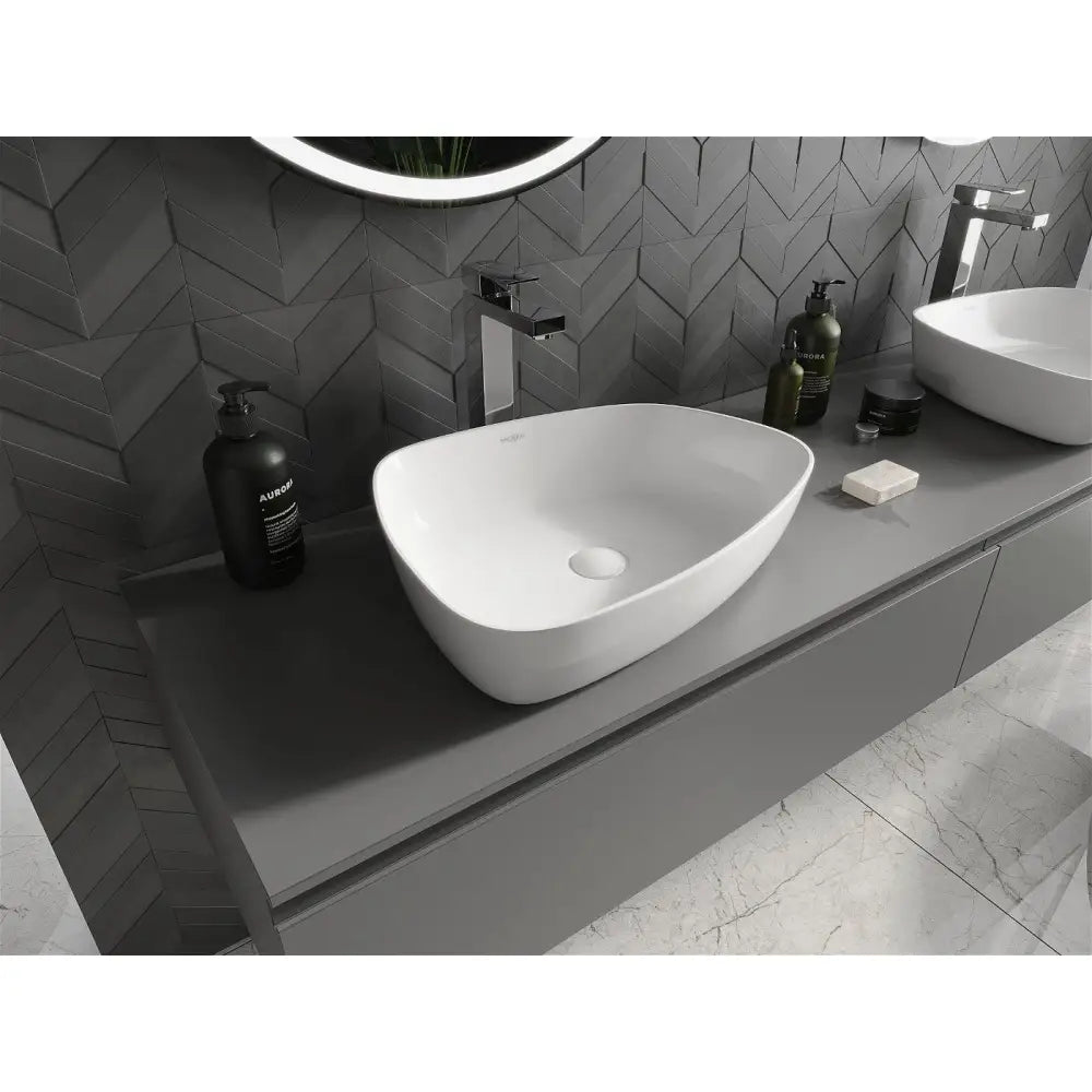 Mexen Ono Servant for Benkeplate i Kompositt 51x39 Cm Hvit
