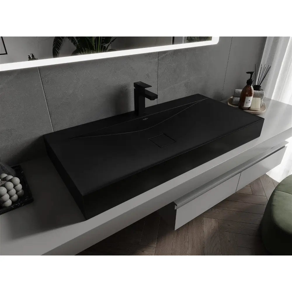 Mexen Poli Servant for Påmontering av Kompositt 1/o 100x48 Cm Svart