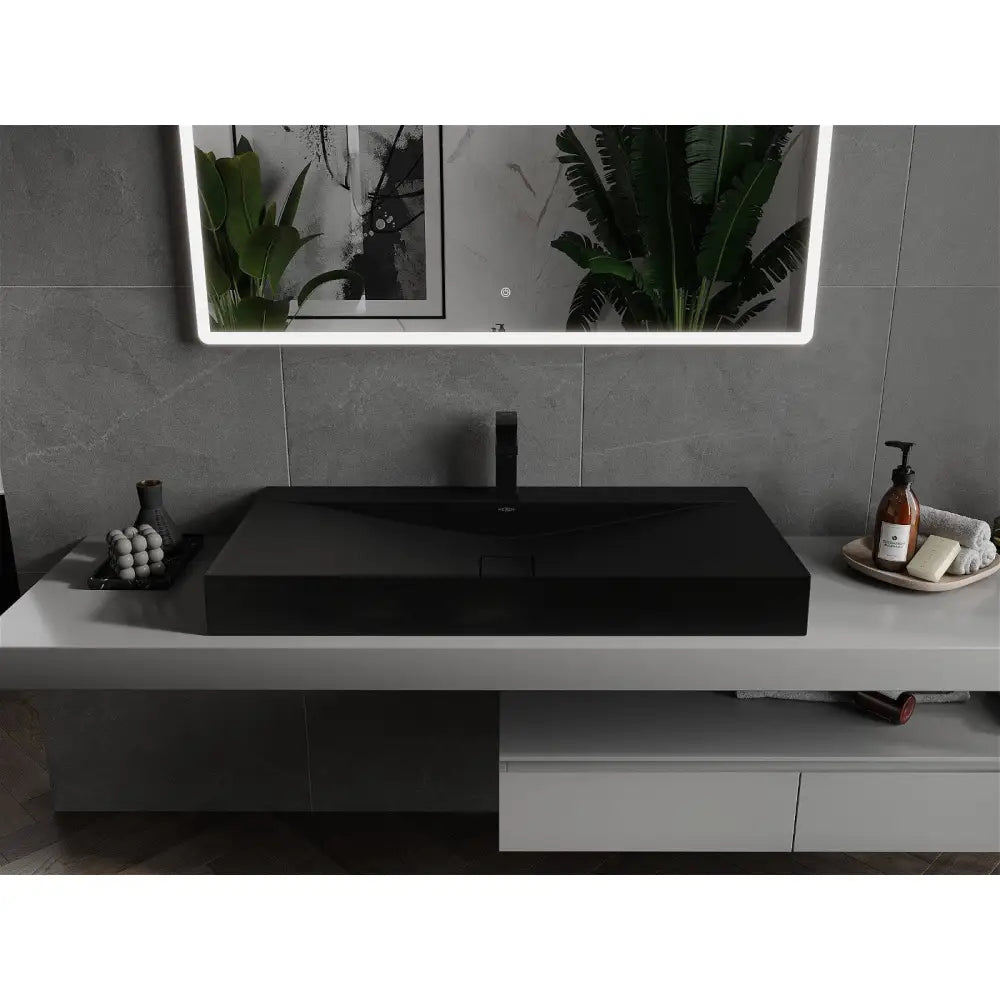 Mexen Poli Servant for Påmontering av Kompositt 1/o 100x48 Cm Svart
