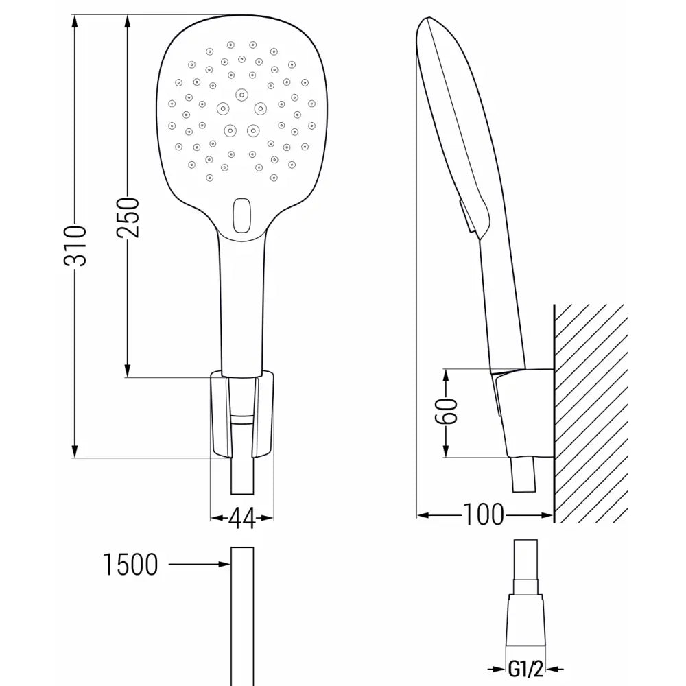 Dusjsett Svart S20