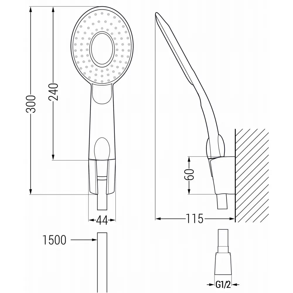 Dusjsett Svart S27