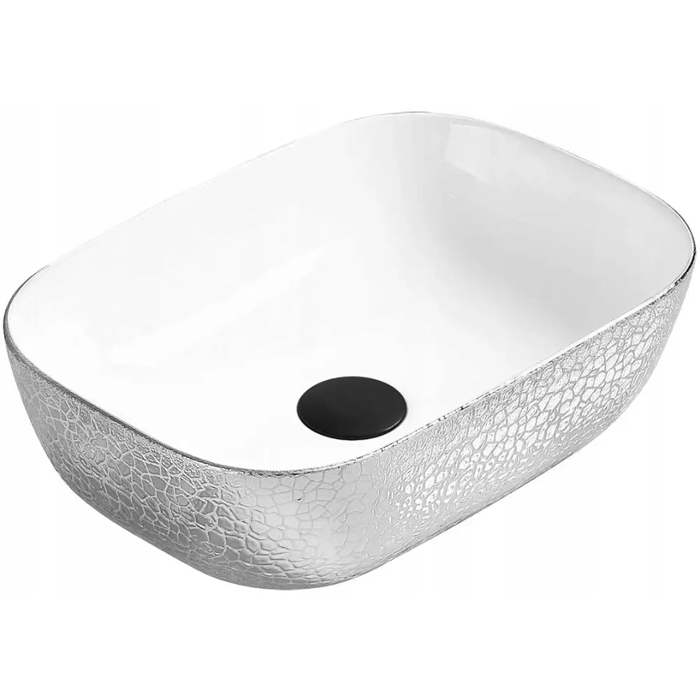 Mexen Rita Servant for Benkeplate 45x32 Cm Hvit/sølv