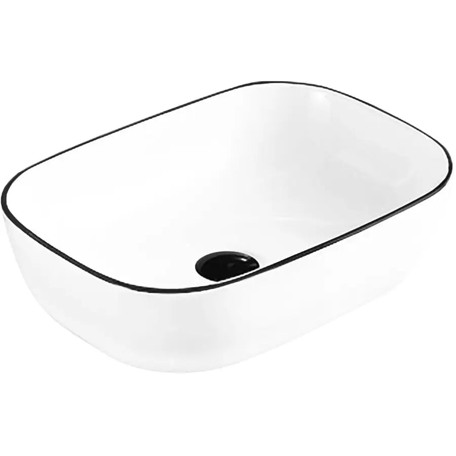 Mexen Rita Servant for Nedfelling 45x32 Cm Hvit/svart Kant