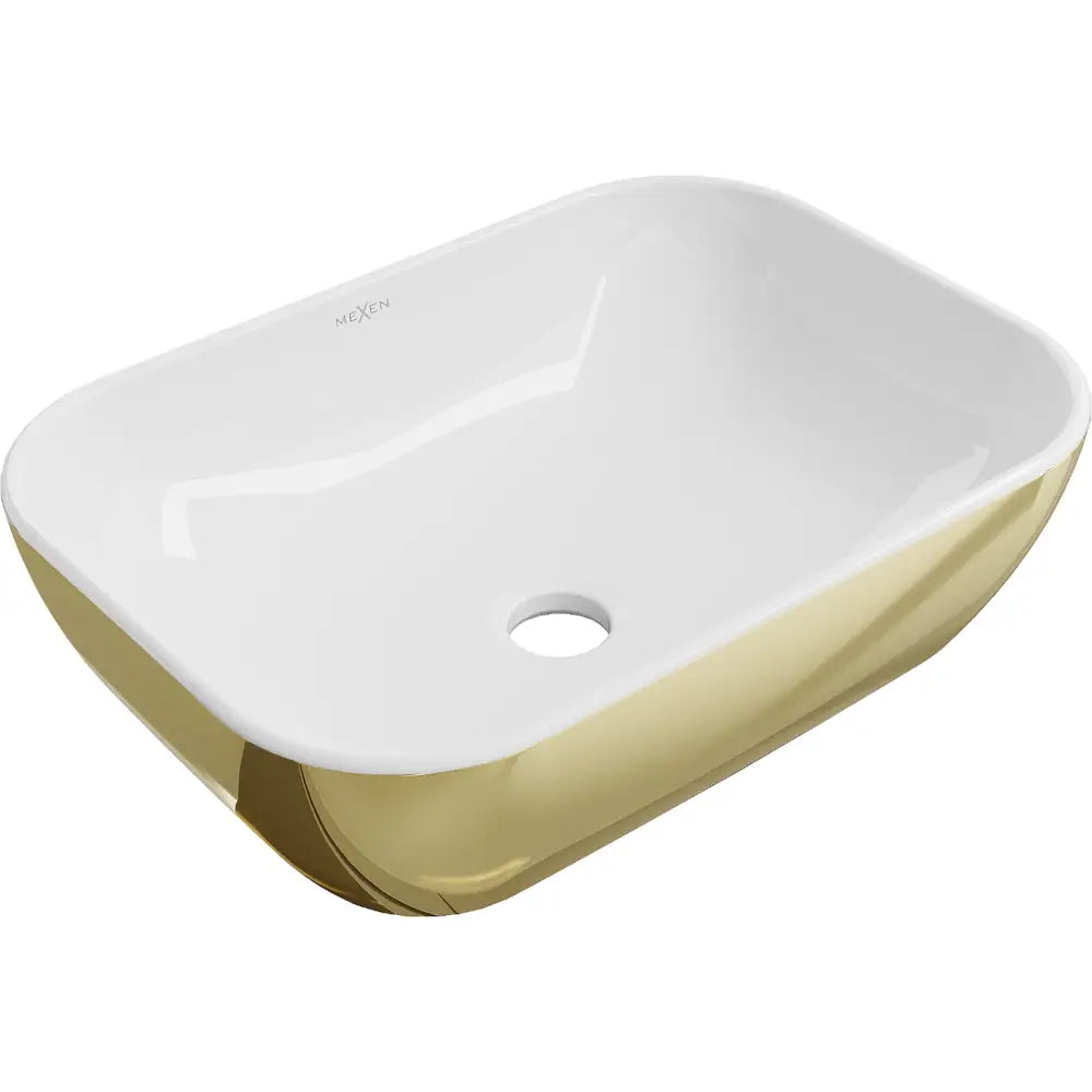 Mexen Rita Servant for Påmontering 45x32 Cm Hvit/gull