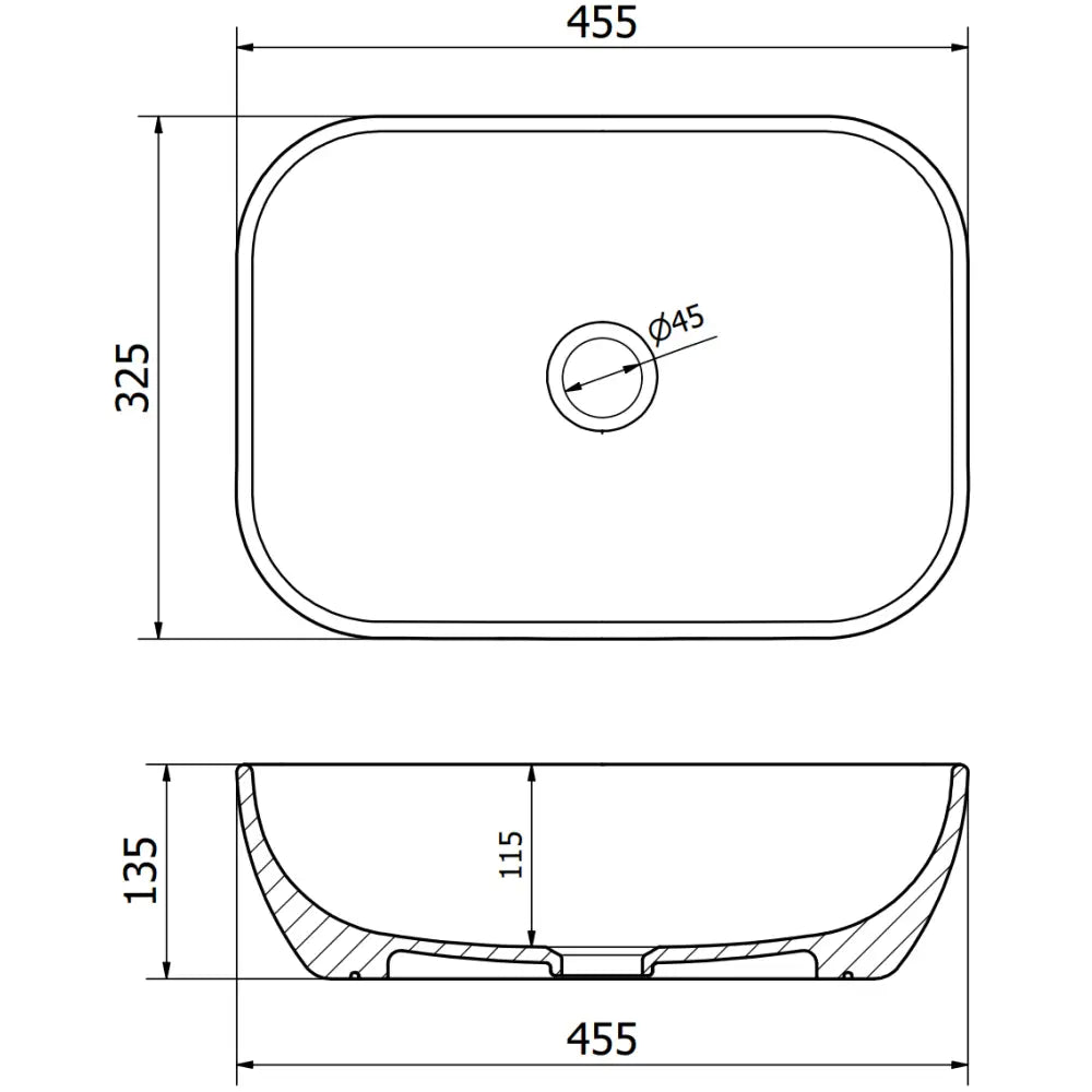 Mexen Rita Servant til Benkeplate 45x32 Cm Matt Rosa
