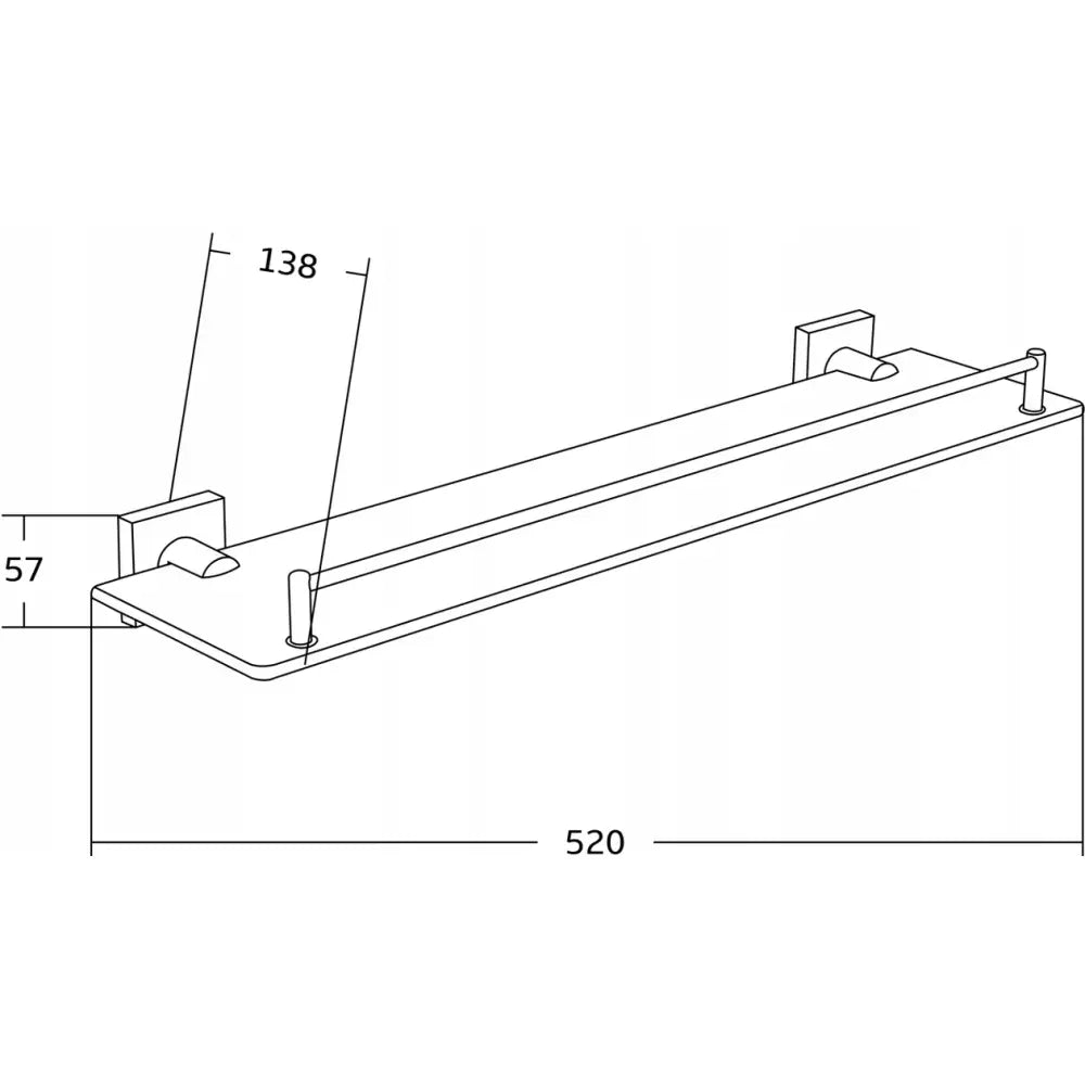 Mexen Rufo Hengende Glasshylle Krom – 7050937