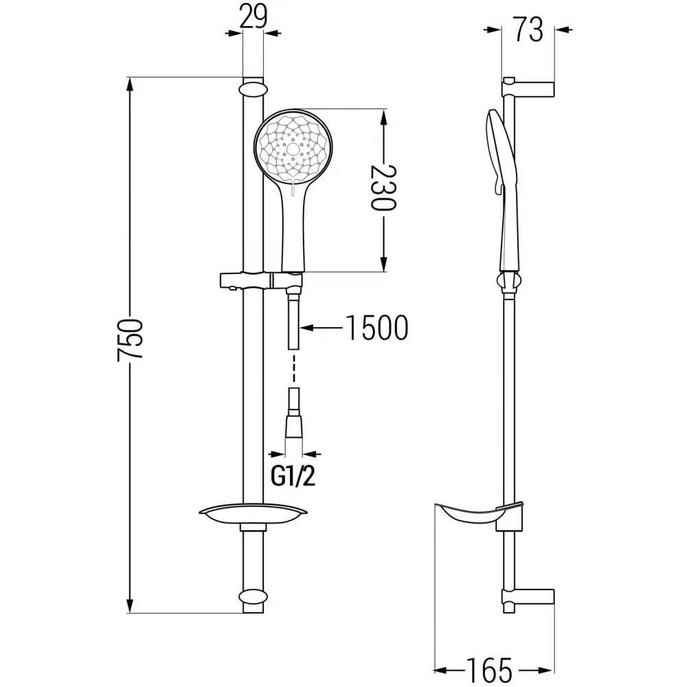 Mexen Sabre Db74 Dusjsett Krom - 72104db74