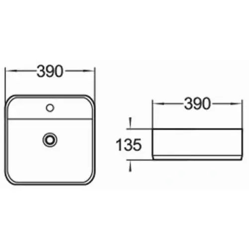Mexen Silvia Servant for Benkeplate 39x39 Cm Matt Svart