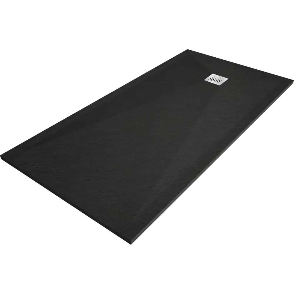 Mexen Stone + Kompositt Rektangulært Dusjbrett 180x80 Cm Svart