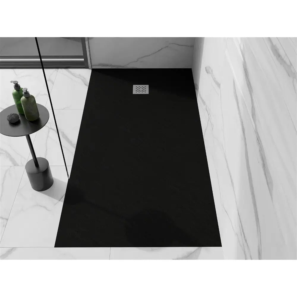 Mexen Stone + Kompositt Rektangulært Dusjbrett 180x80 Cm Svart