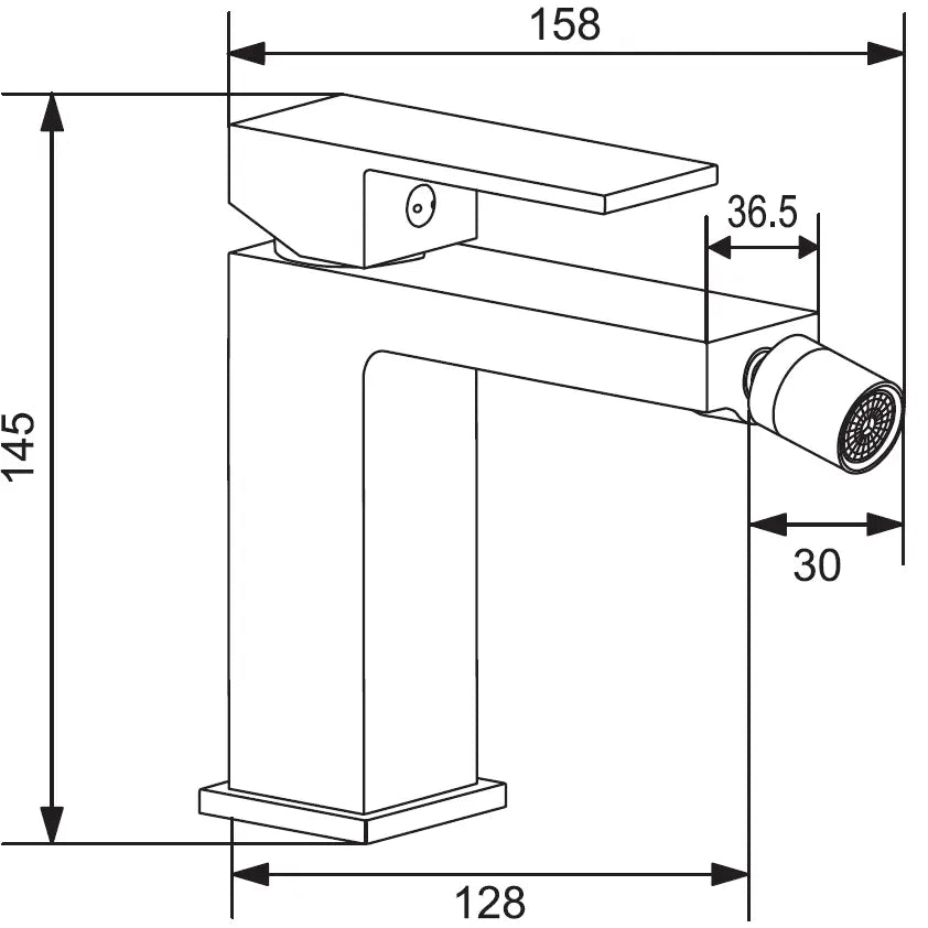 Mexen Uno Servantbatteri for Bidet Svart - 71420-