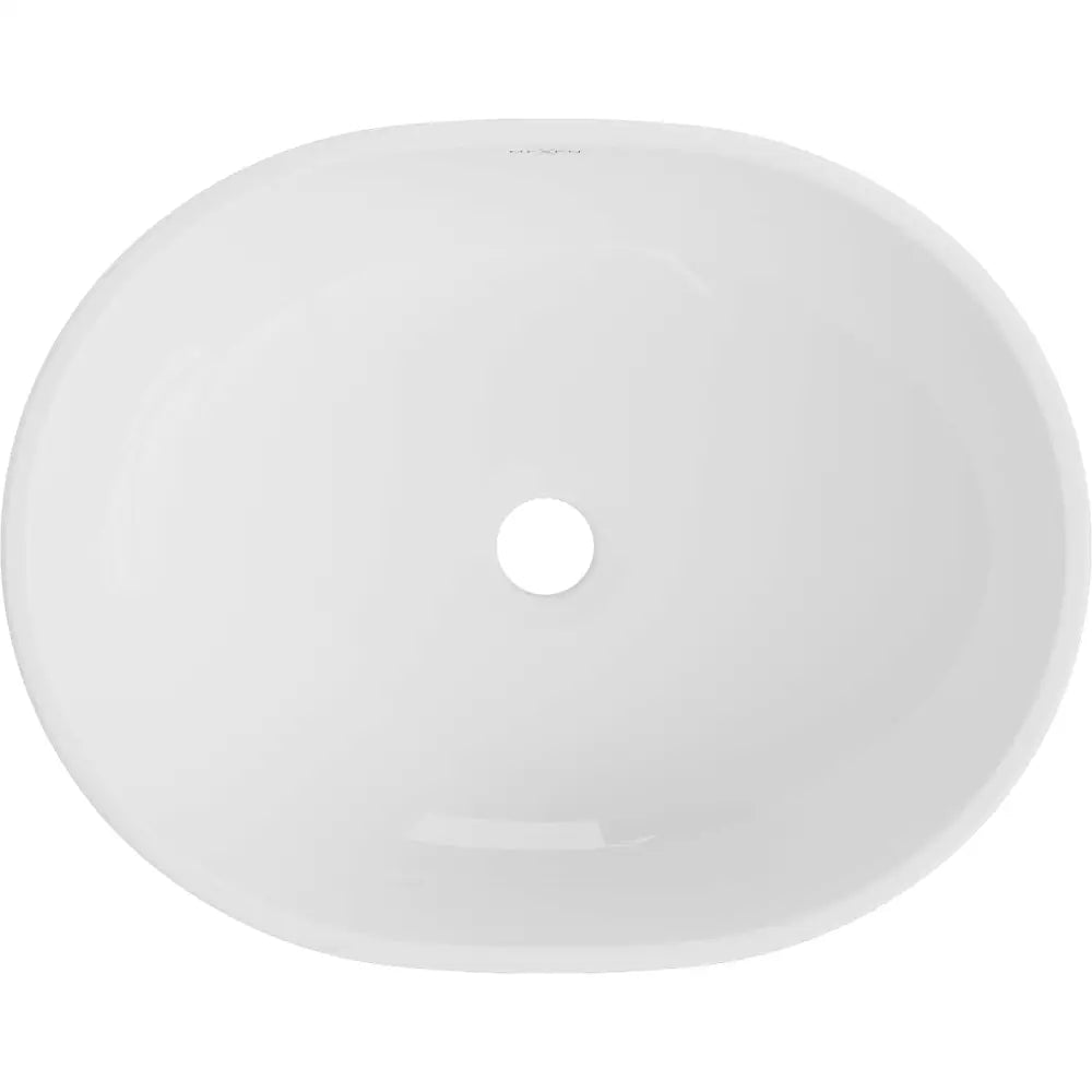 Mexen Viki Servant for Montering på Benkeplate 48x35 Cm Hvit/gull Linjemønster