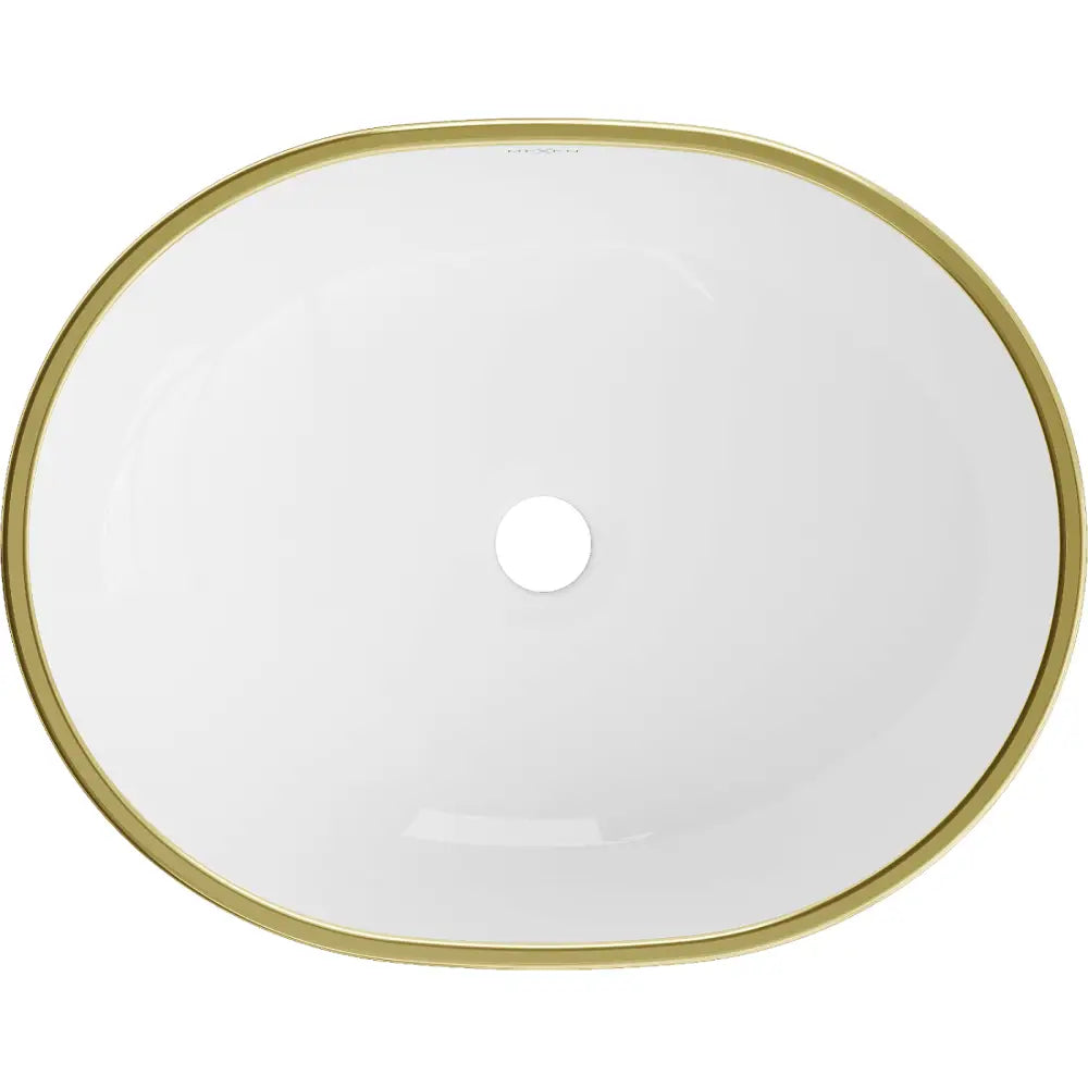 Mexen Viki Servant for Plassering på Benkeplate 48x35 Cm Hvit/gull Kant