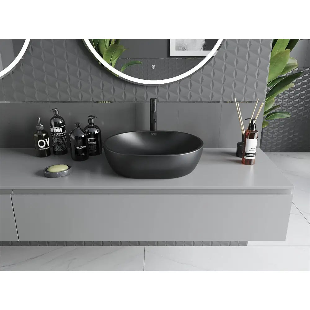 Mexen Viki Servant til Benkeplate 48x35 Cm Matt Svart