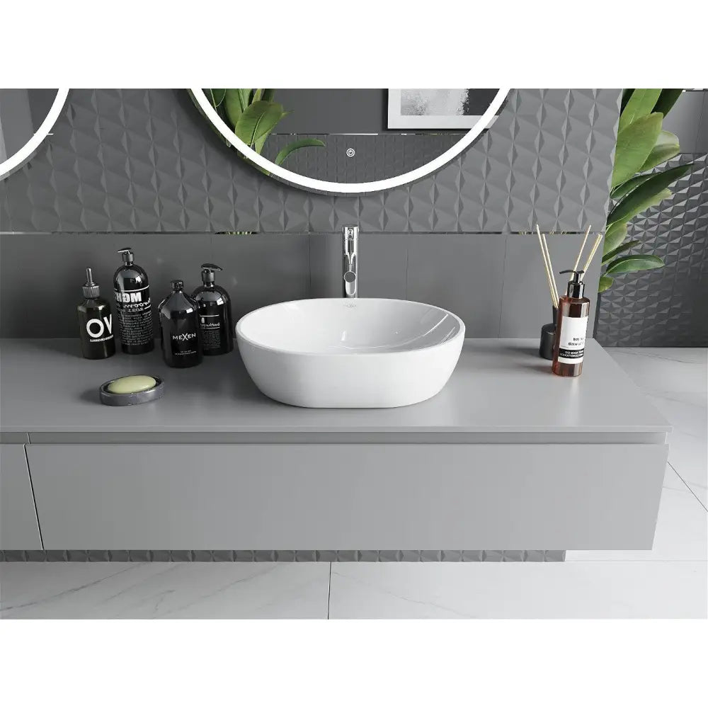 Mexen Viki Servant til Påmontering 48x35 Cm Hvit