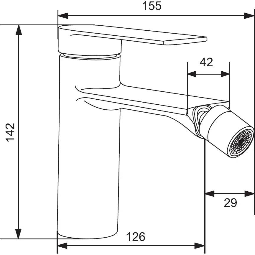 Mexen Zero Gullfarget Bidetbatteri - 71120-