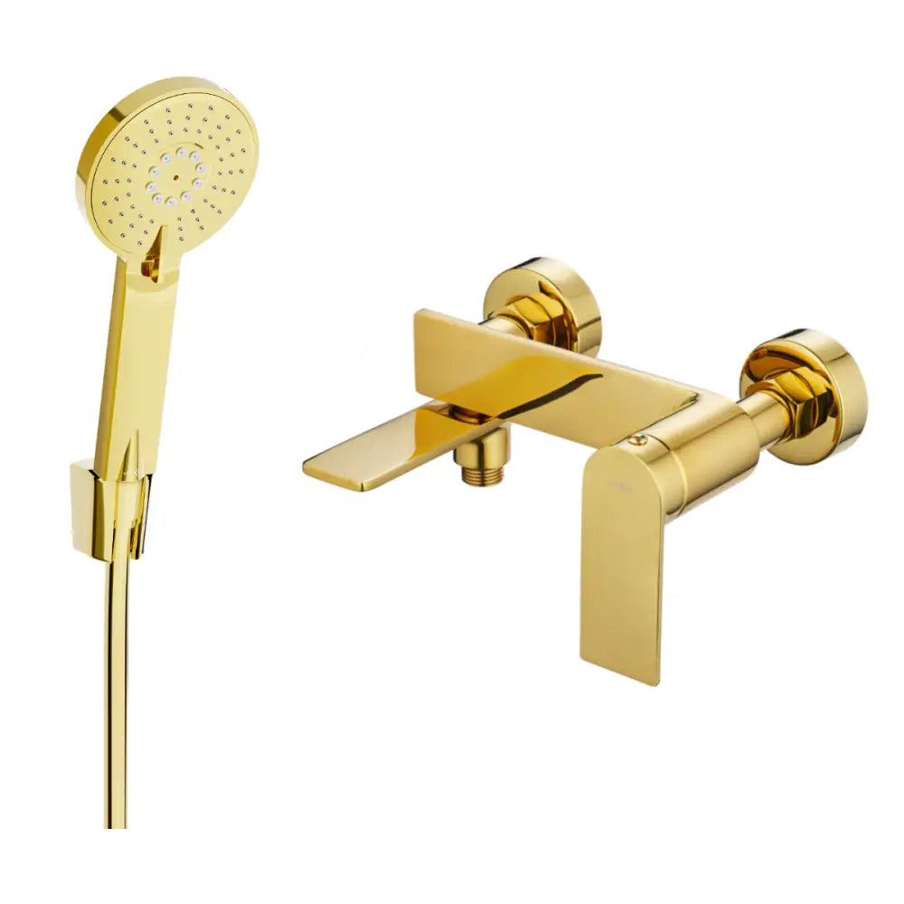 Mexen Zero R40 Badekarkran med Dusjsett Gull - 7113r40-