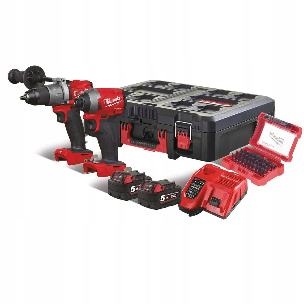 Milwaukee Sett M18 Fpp2a2 Boremaskin + Slagskrutrekker.