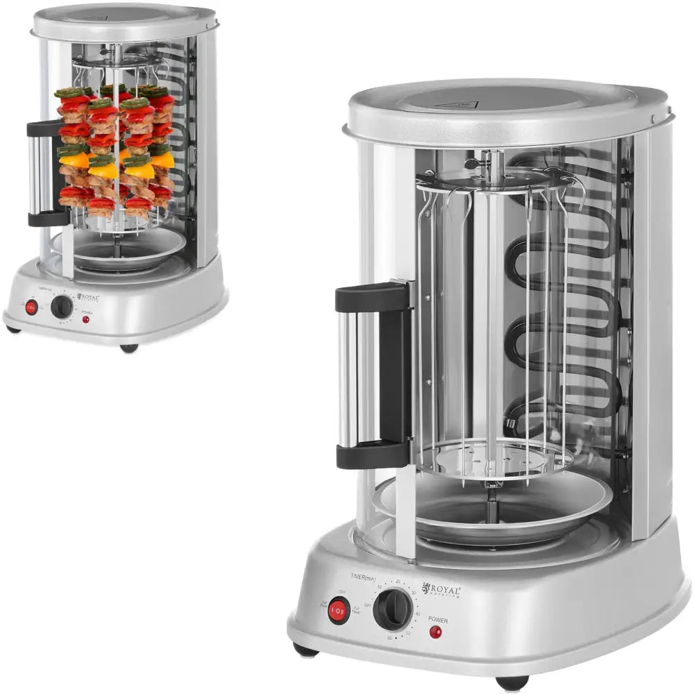 Mini Grill for Kebab Gyros og Grønnsaker - 1500w Royal Catering Rcgv-1400
