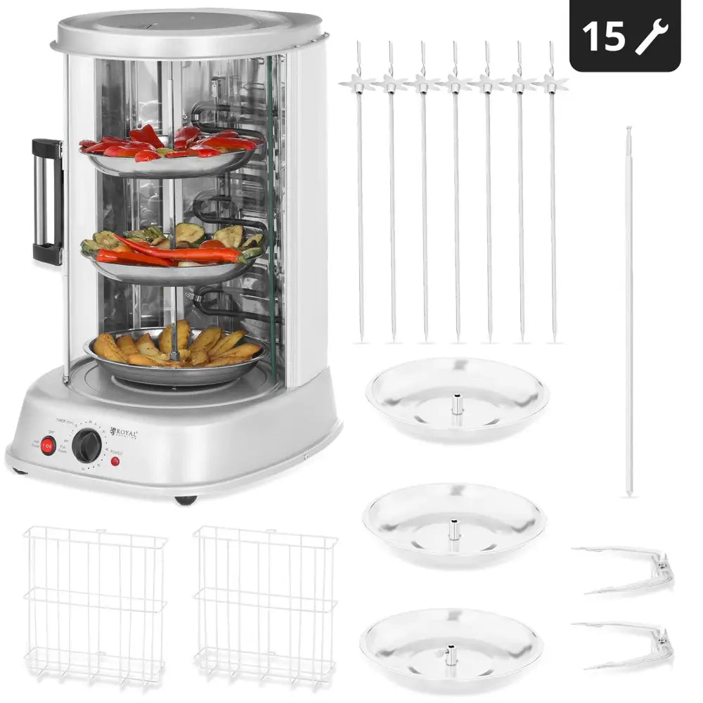 Mini Vertikalgrill 4 i 1 1800w fra Royal Catering -> Liten Vertikalgrill 4 i 1 1800w fra Royal Catering