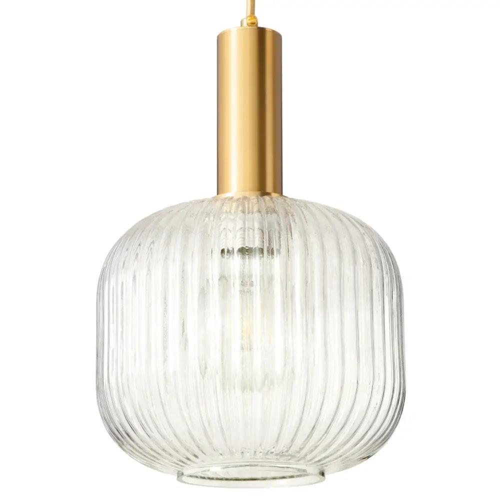 Moderne Hengende Glasslampe Gull Gjennomsiktig (ms103 Klar)