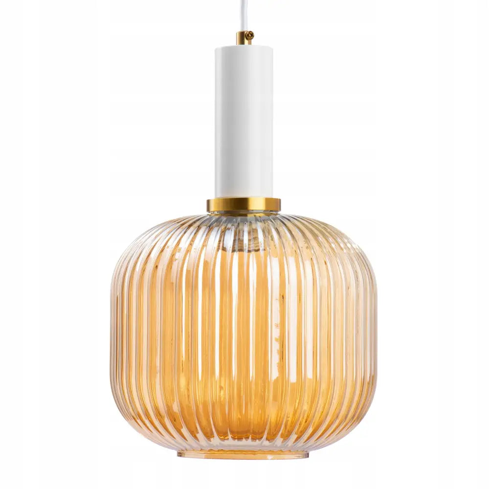 Moderne Hengende Glasslampe i Ravfarge (ep015-8 B-wa)