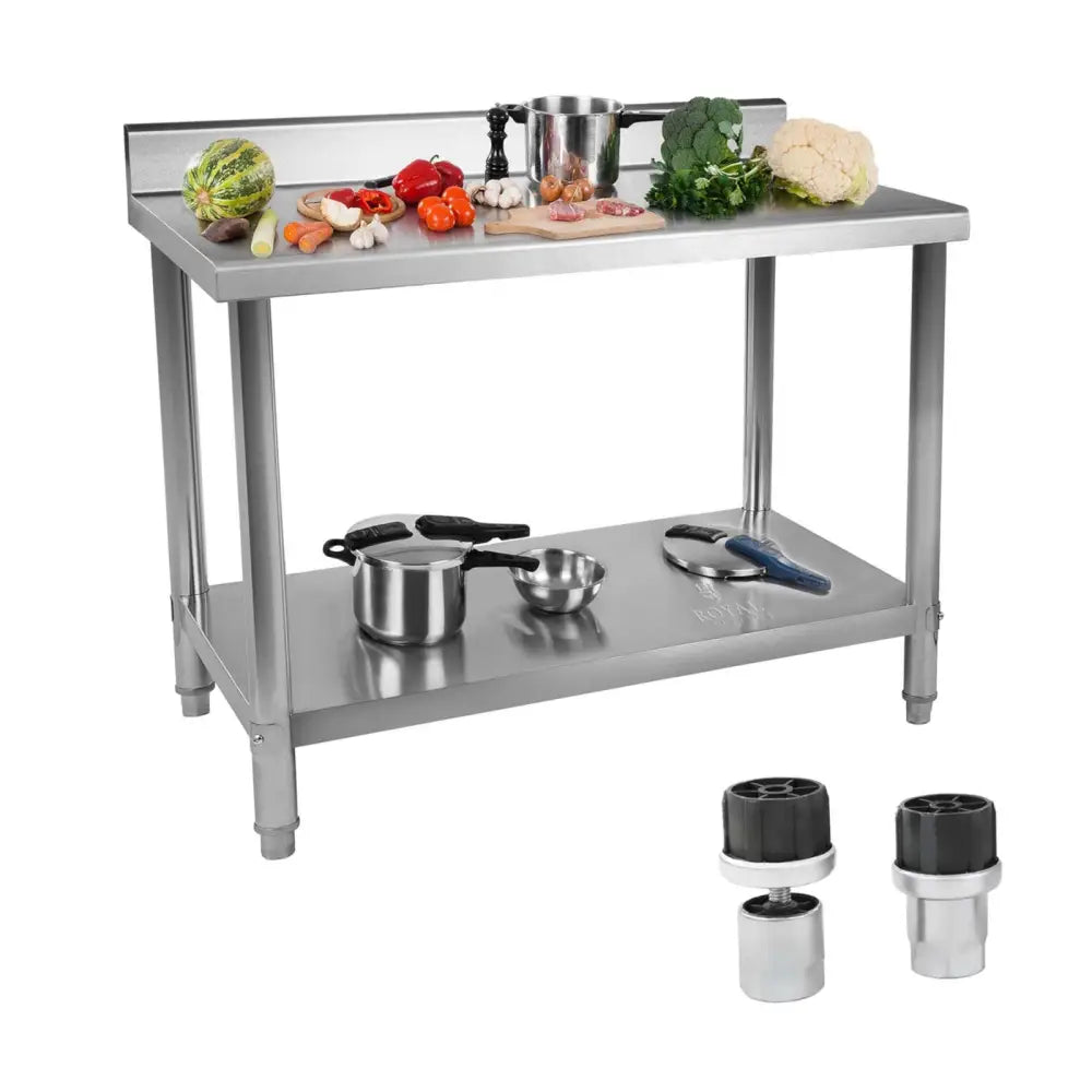 Møkkskap Benkeplate Rustfritt Stål 120x70cm