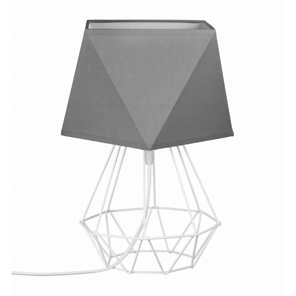 Nattlampe Diamant Loft Hvit Skjerm Grå
