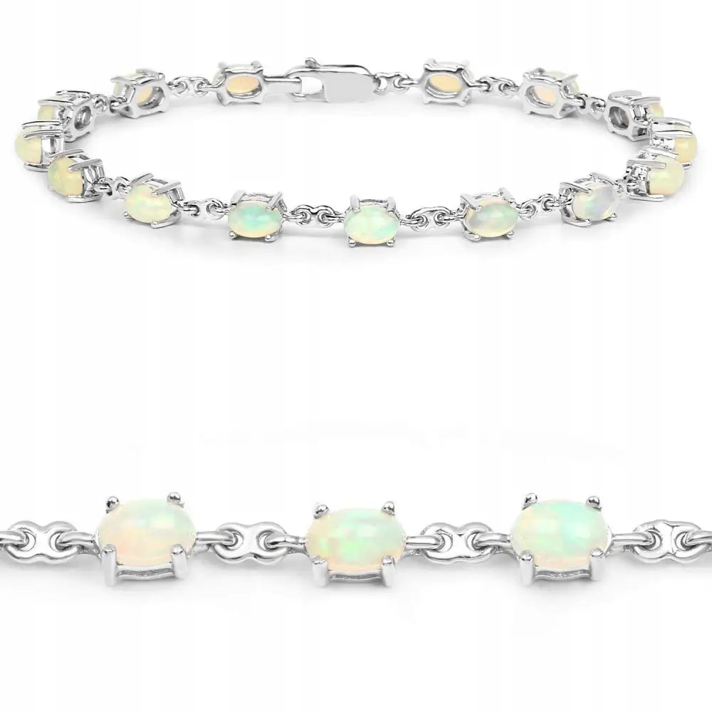 Armbånd Dame med Naturlig Opal og Elegant Sølvdesign
