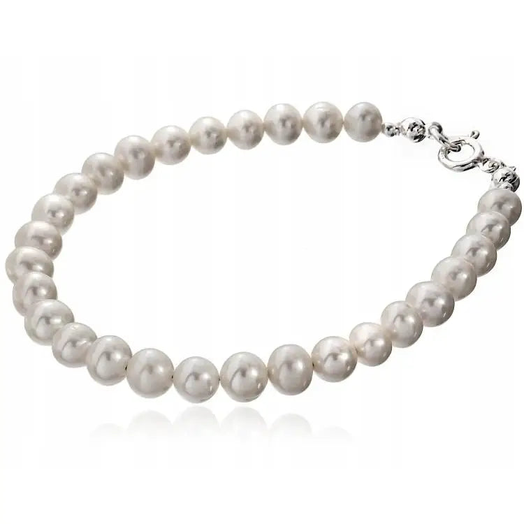 Armbånd Dame med Naturlige Hvite Perler og Charms