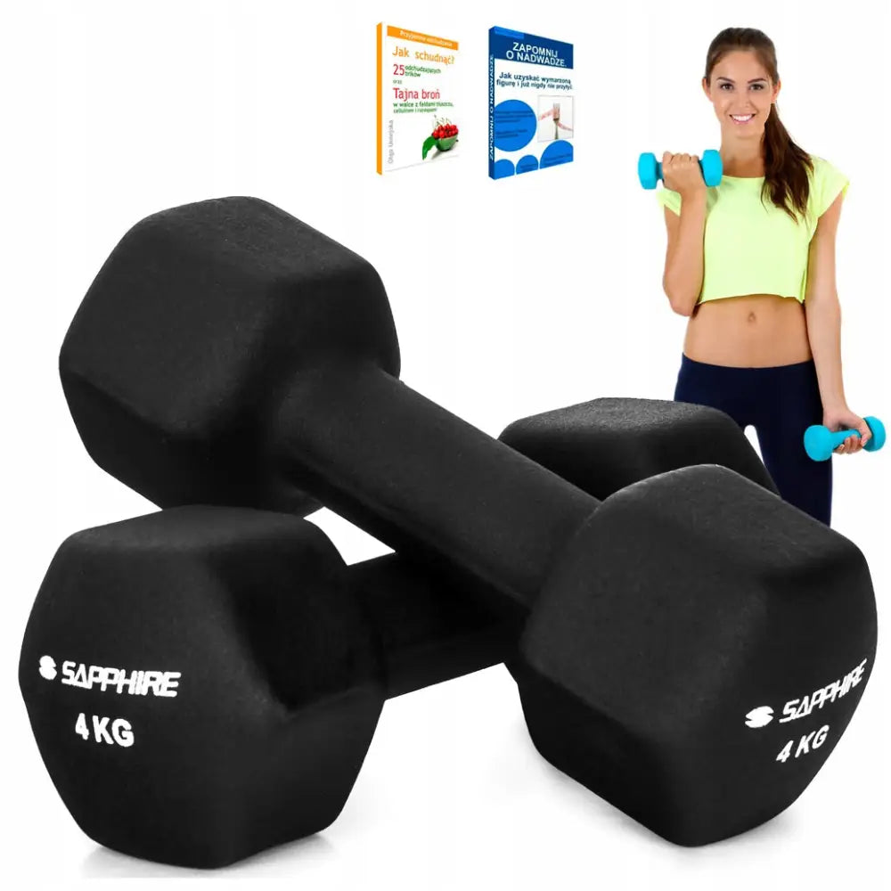 Neopren Manualer Håndvekter 2x4kg Fitness Sett 8kg Vekter for Trening