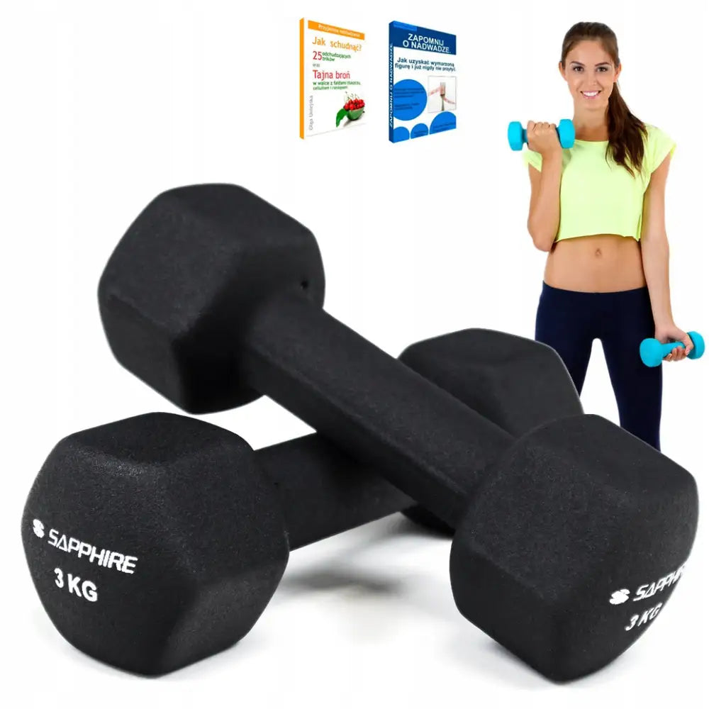 Neoprenmanualer Håndvekter 2x3kg Fitnesssett 6kg Treningsvekter