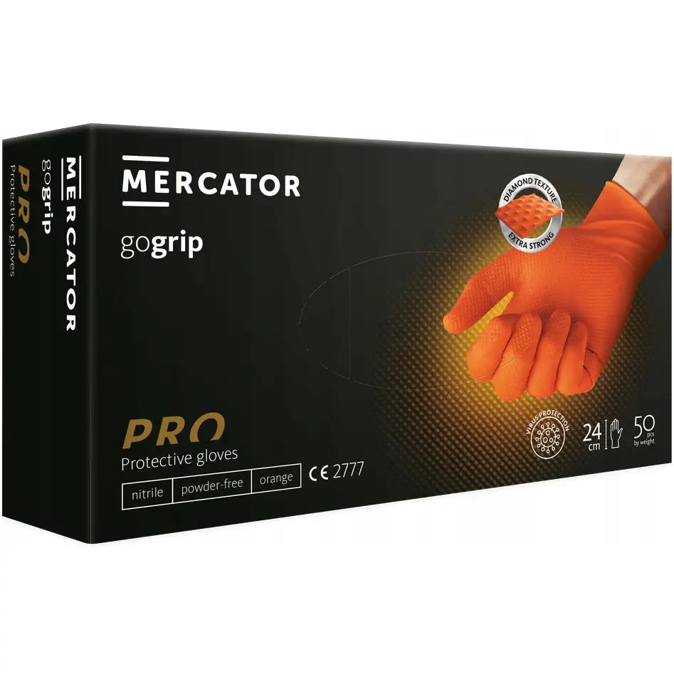 Nitrilhansker Gogrip Orange Mekaniker 50stk l Rp