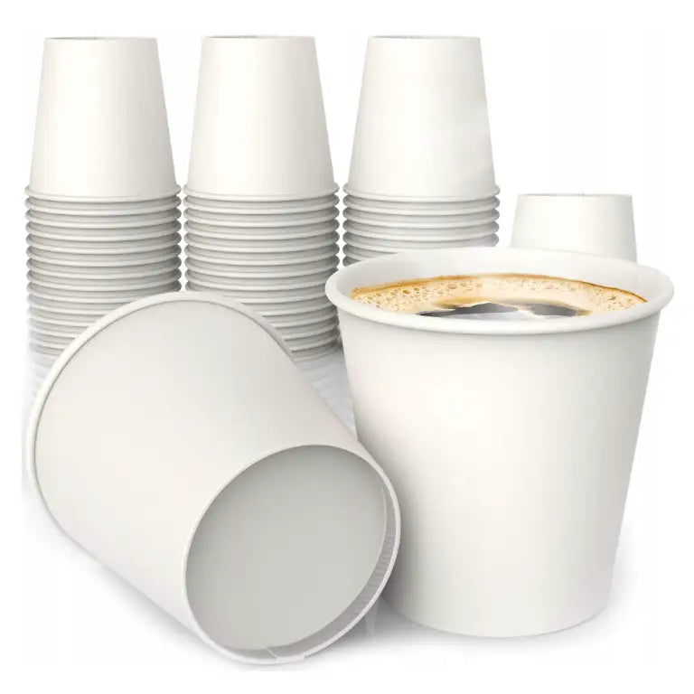 Øko Hvite Papirkopper for Kaffe 1200 Stk.