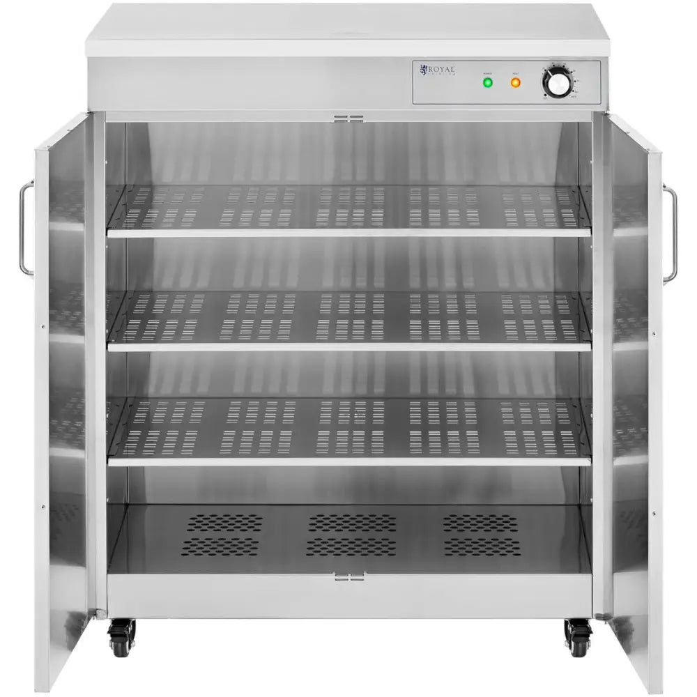 Oppvarmingsplate Skapvarmer på Hjul for 120 Tallerkener 29 Cm 800 w