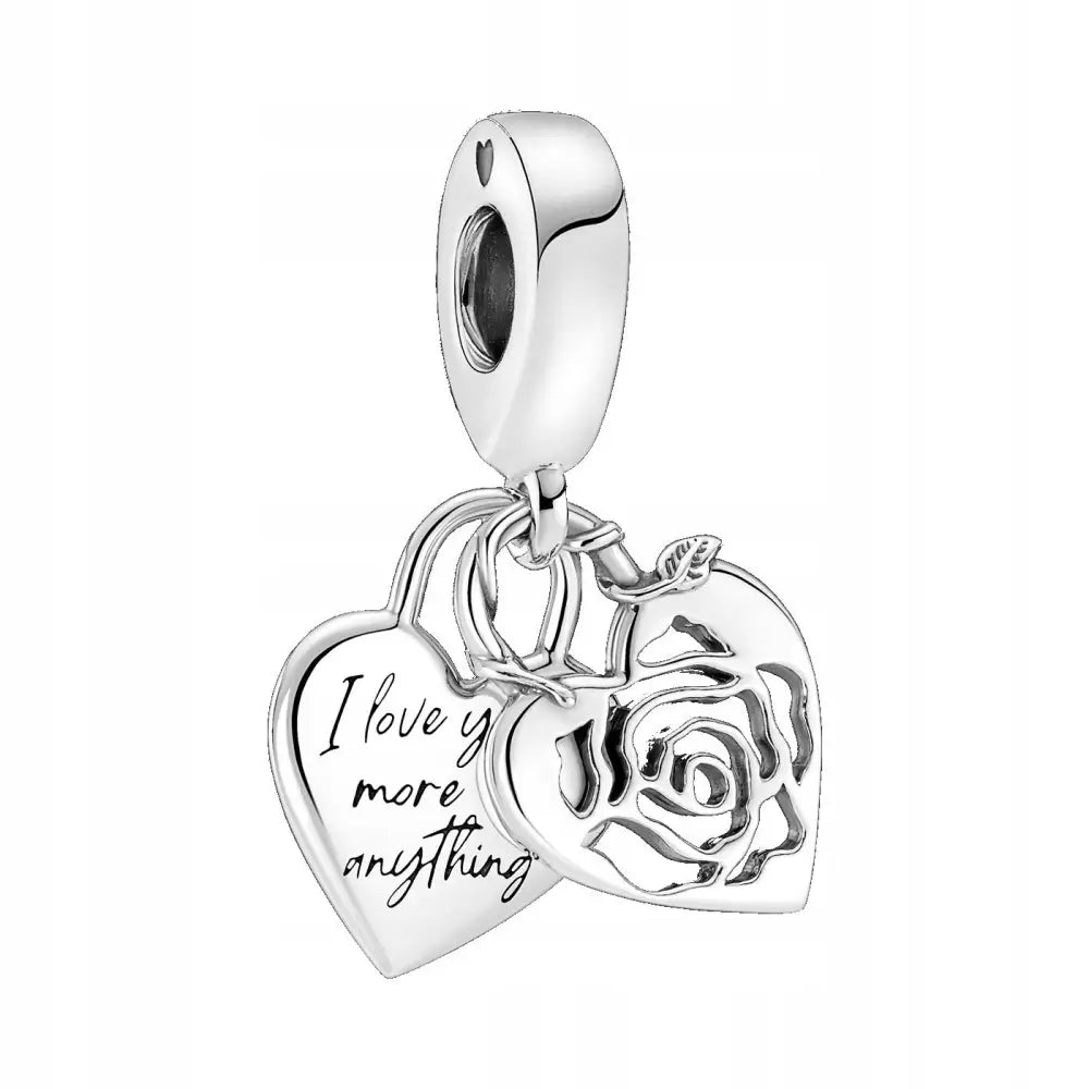 Charm Anheng - Rose og Hjerte til Kjede 790086c00