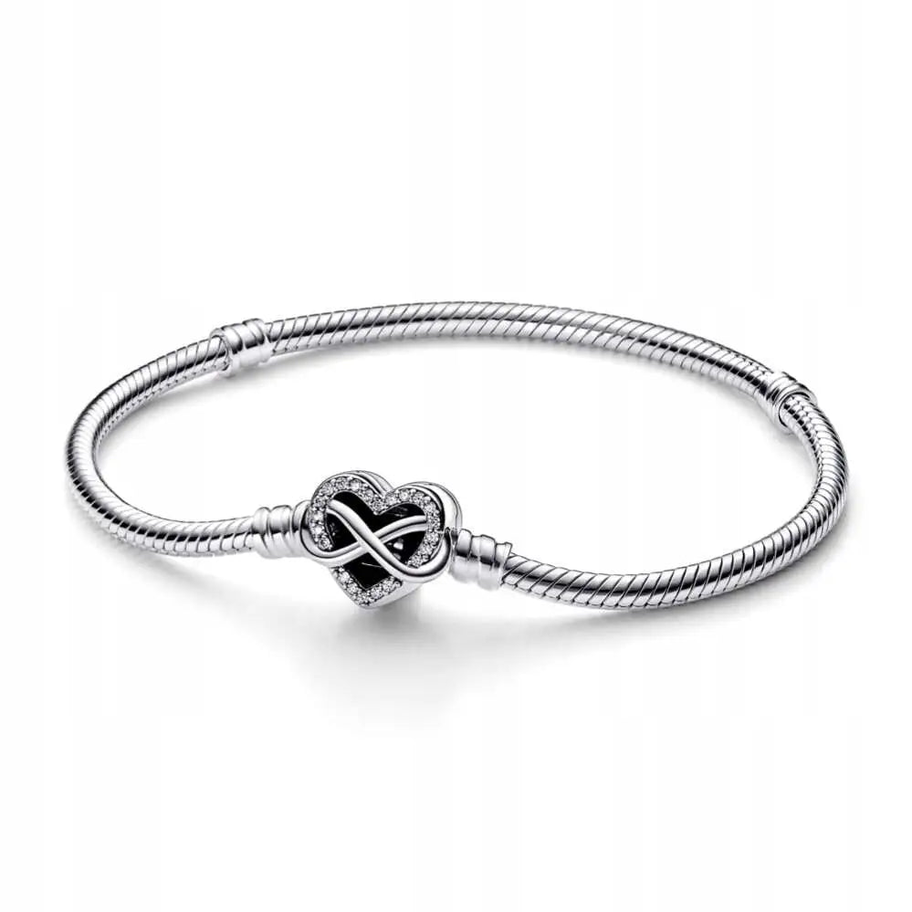 Armbånd Dame med Hjerte og Uendelighet 17 Cm