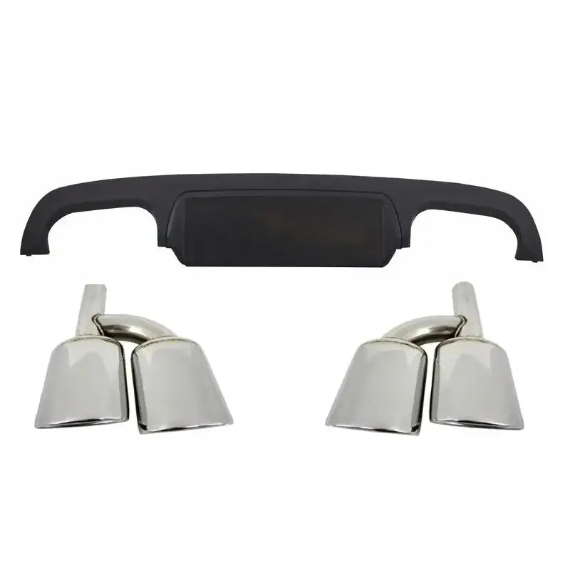 Rear Bumper Diffuser With Exhaust Muffler Tips Suitable for Mercedes S-class W221 (2005-2013)