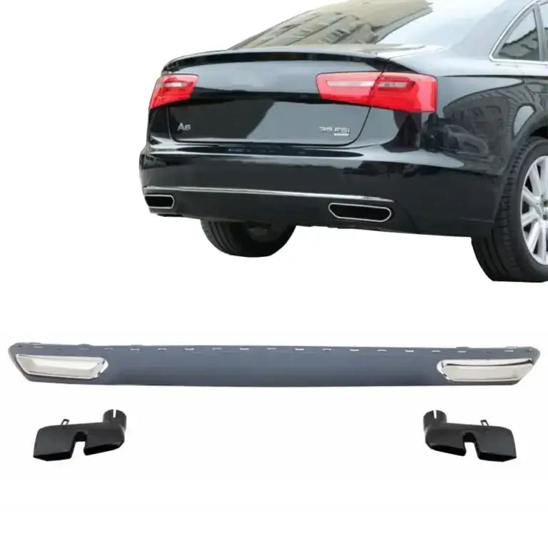 Diffuser med Tips Audi A6 4g (2010-2014) Facelift W12 Design