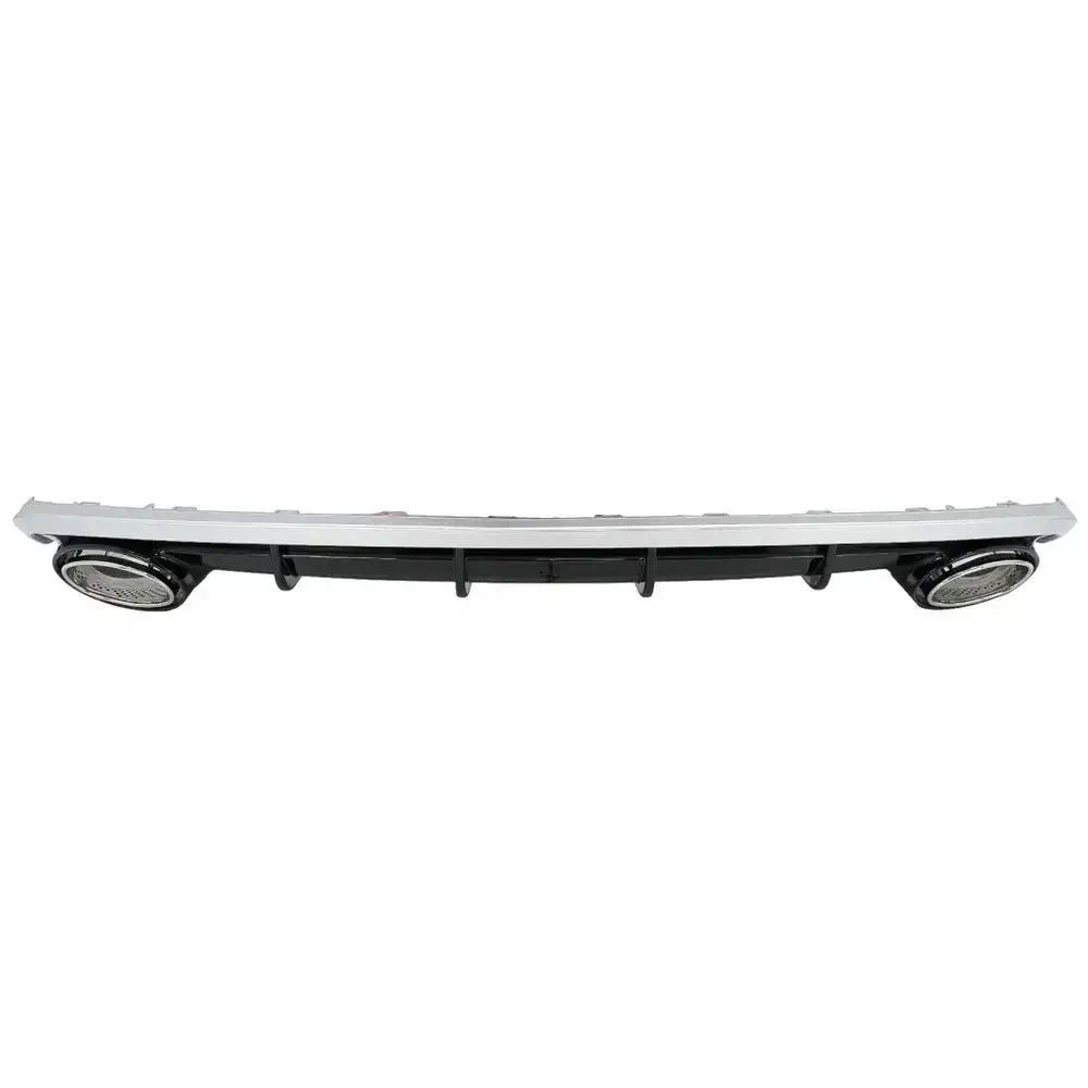 Rear Bumper Valance Diffuser & Exhaust Tips Suitable for Audi A6 4g Facelift (2015-2018) Rs6 Design