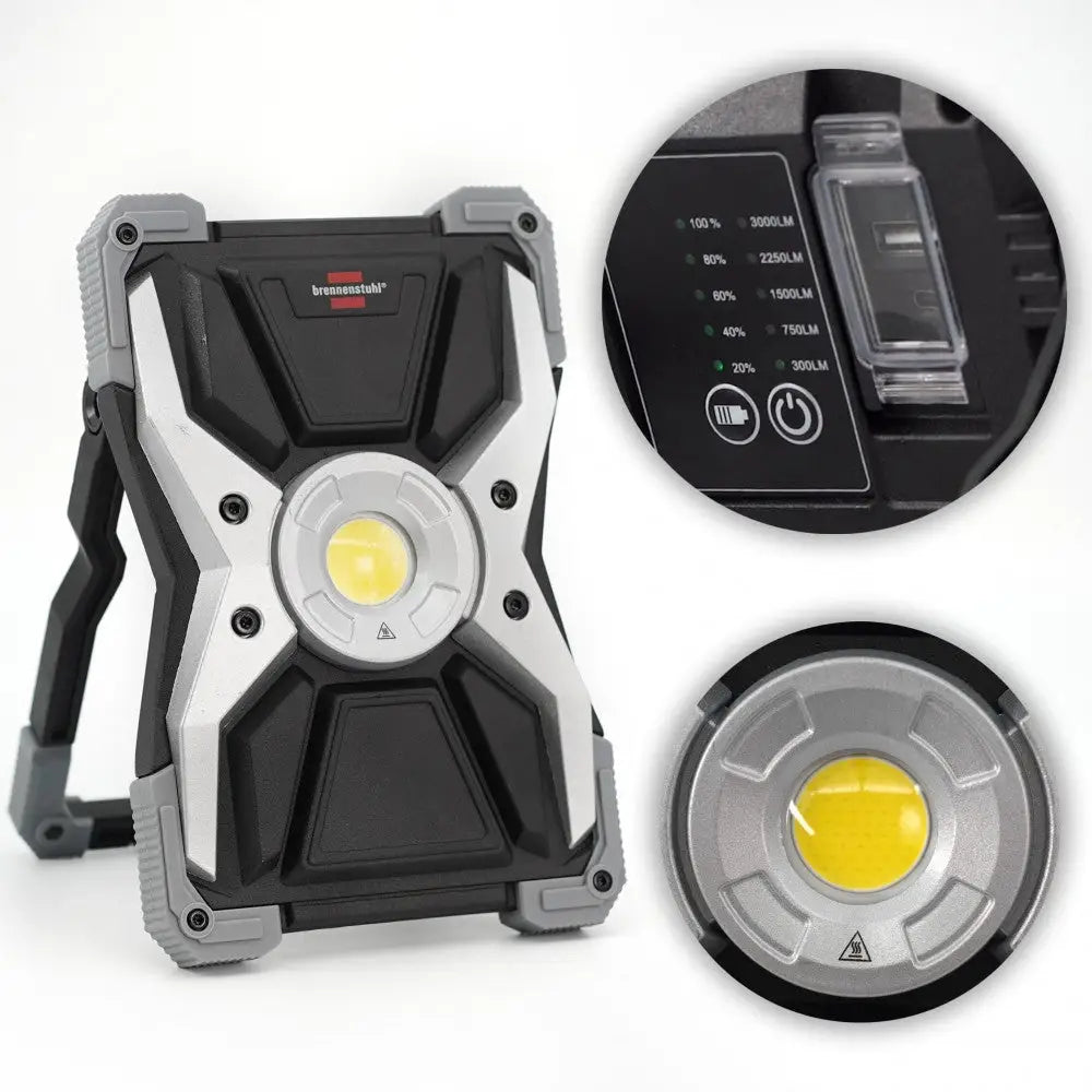 Reflektor Batteri Led Rufus 3000lm med Hoyttaler