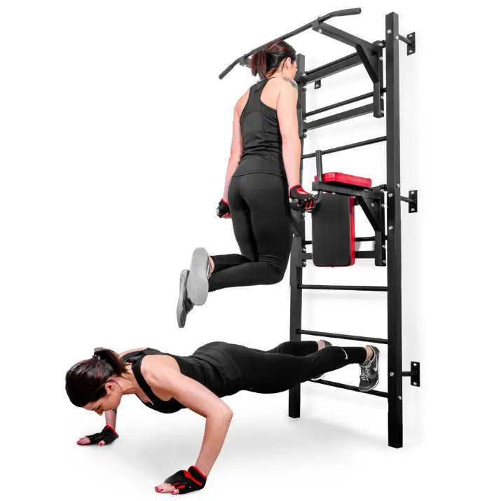 Ribbevegg med Parallelle Barer og Treningsbenk Hs-1008k