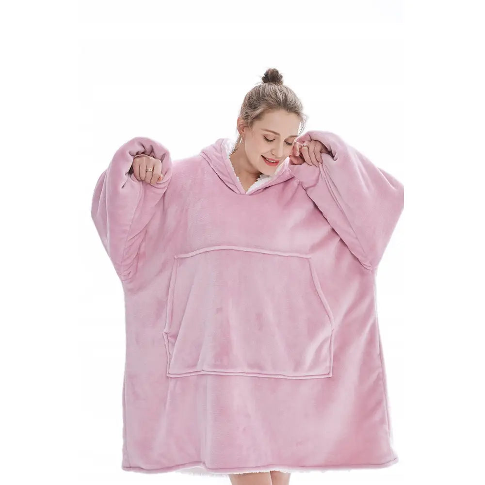 Rosa Kosegenser Varm Oversize 2-i-1 Lot