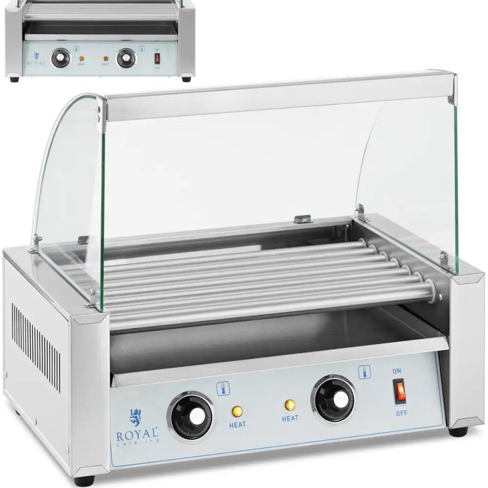 Rullende Grillpølsevarmer med Beskyttelse - 7 Ruller 700 w