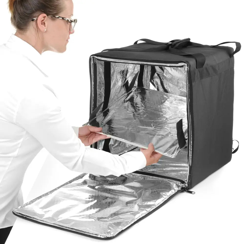 Ryggsekk Matleveringstaske for Transport av 10 Pizzaesker Vanntett 72 l - Hendi 709801
