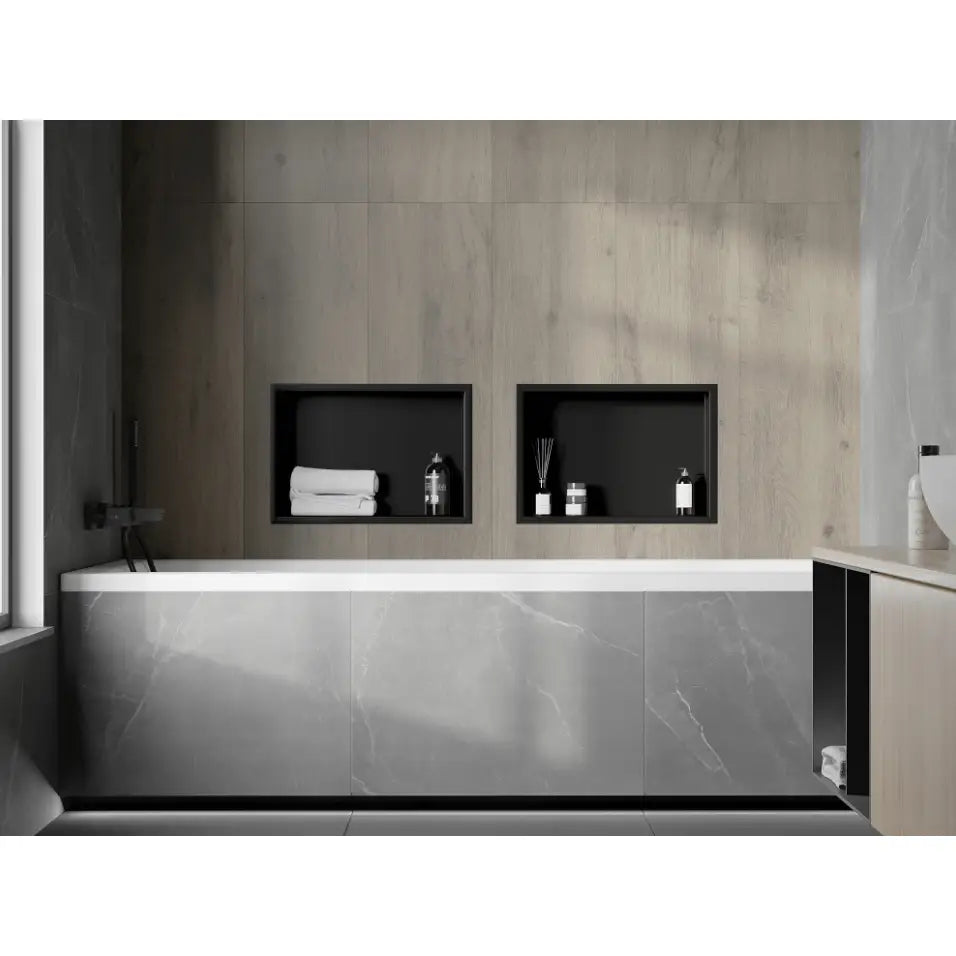 Salg! Mexen X-wall-r Nisjehylle med Flens 45x30 Svart